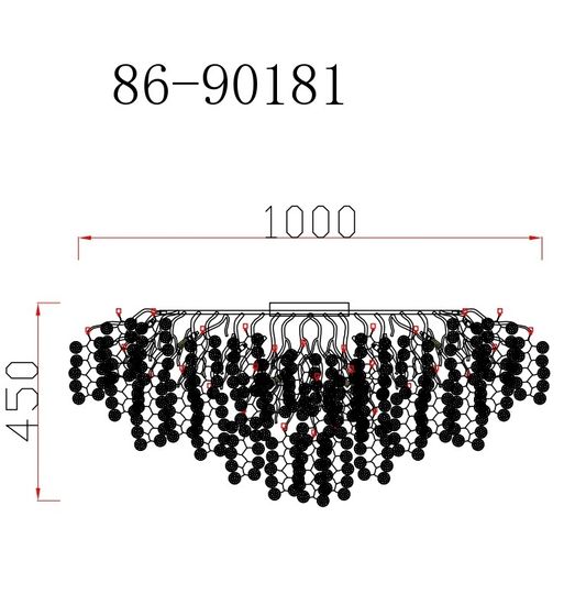 86-90181 Люстра Tenera круглая золото d100*h40см