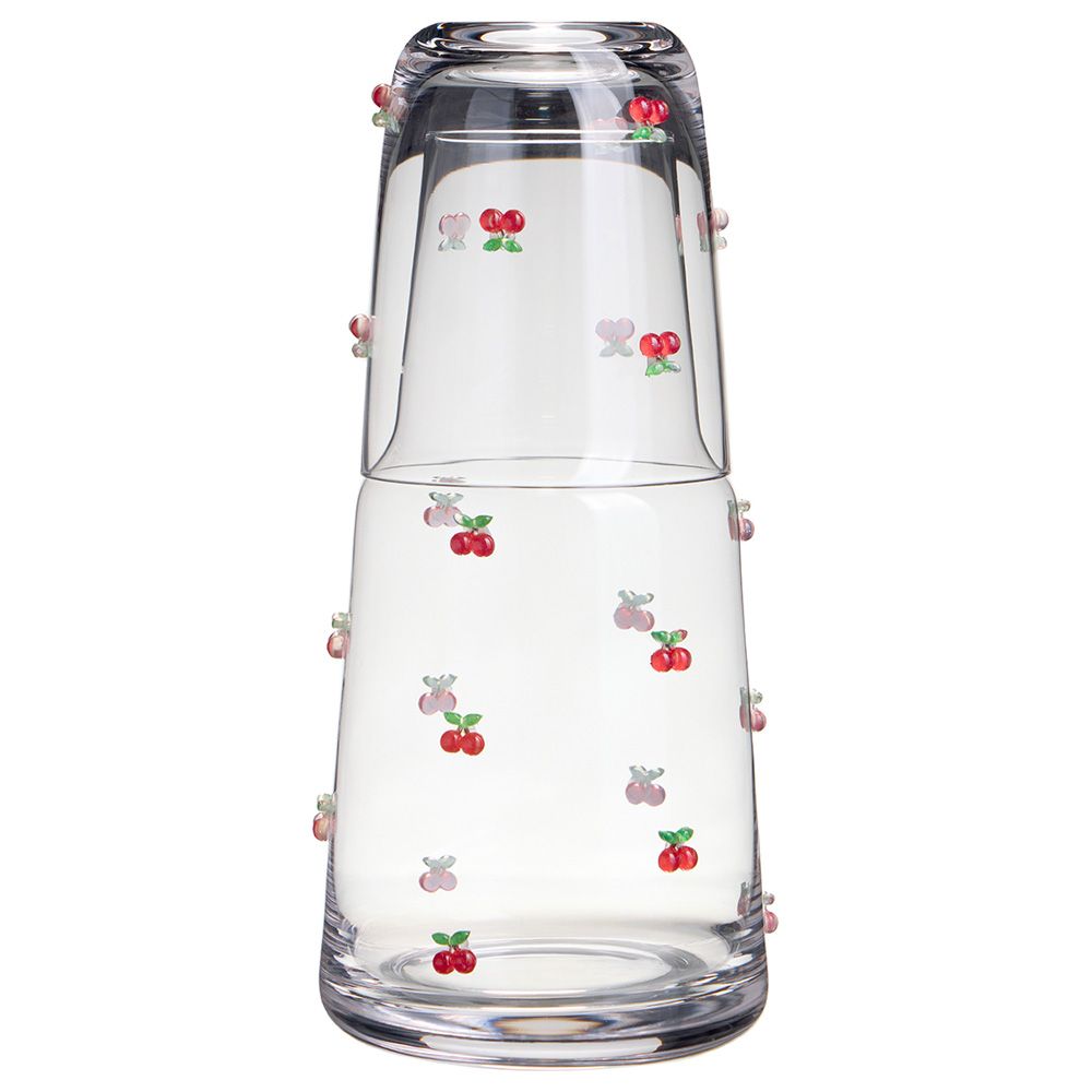 ГРАФИН С КРЫШКОЙ-СТАКАНОМ "FRUITY CHERRY" 890/330 МЛ