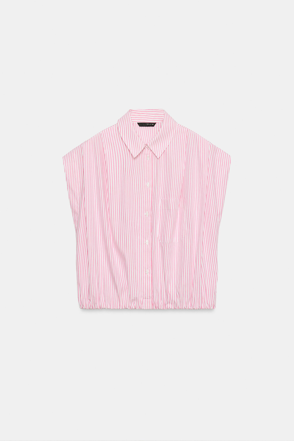 РУБАШКА В ПОЛОСКУ С МЕТАЛЛИЗИРОВАННОЙ НИТЬЮ — ZARA