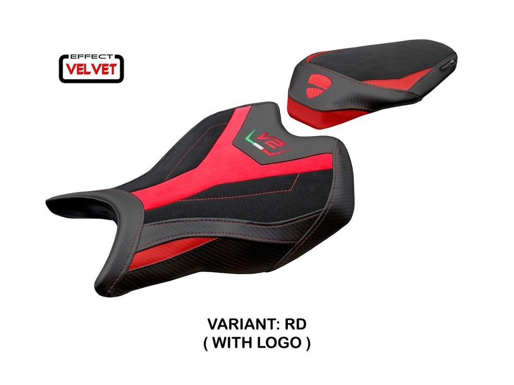 DSTV225RV TPZ VELVET COMFORT SEAT COVER W/ LOGO (P V2 2025, SF V2 2025)