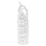 Закрытая рельефная насадка 14см в виде змеи с усиками Bior Toys Erowoman-Eroman Crystal Sleeve Snakes EE-10104