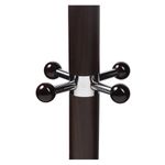 Вешалка-стойка BRABIX "CR-274", металл/мрамор, 1,8 м, на диске диаметром 36 см, 5 крючков + 4 дополнительных, венге, 601744