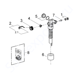 Заливная арматура для инсталляции Grohe 37095000(43537000)