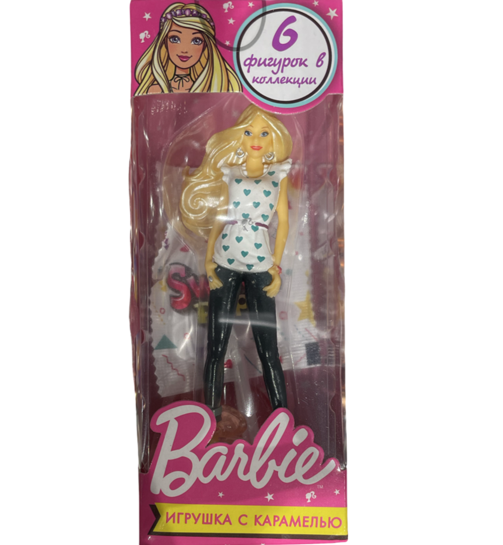 BARBIE карамель в виде сердца с куклой