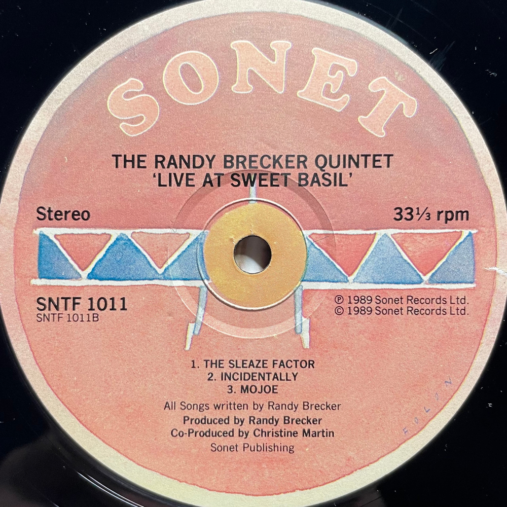 Randy Brecker Quintet ‎– Live At Sweet Basil (Европа 1989г.)