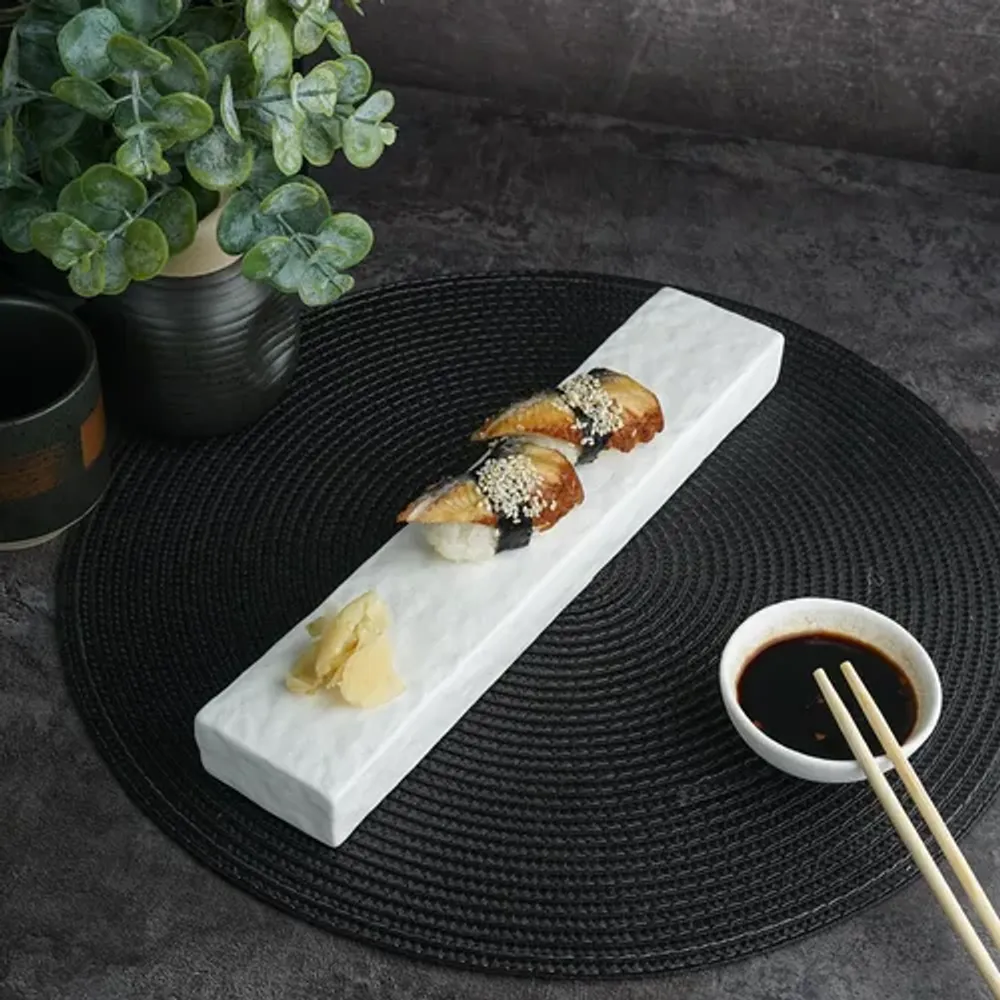 Блюдо прямоугольное 30,6*6 см h2,8 см брусок для закусок White Matt Panasia P.L. Proff Cuisine [4]
