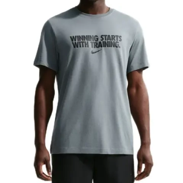 Мужская теннисная футболка Nike Dri-Fit Winning - smoke gray/black