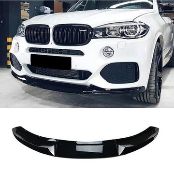Сплиттер переднего бампера M Performance BMW X5 F15 2013-2018 чёрный глянец