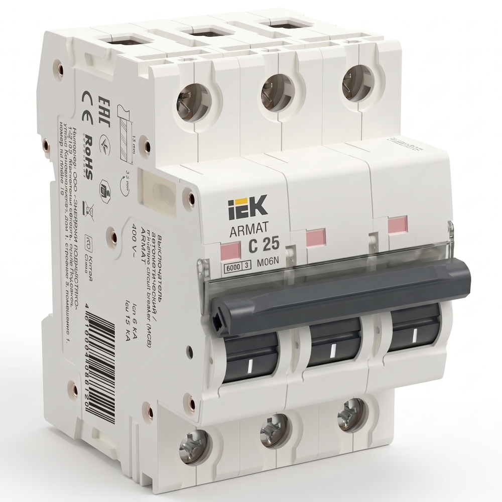 Авт. выкл. 3Р 25А 6кА C M06N ARMAT IEK