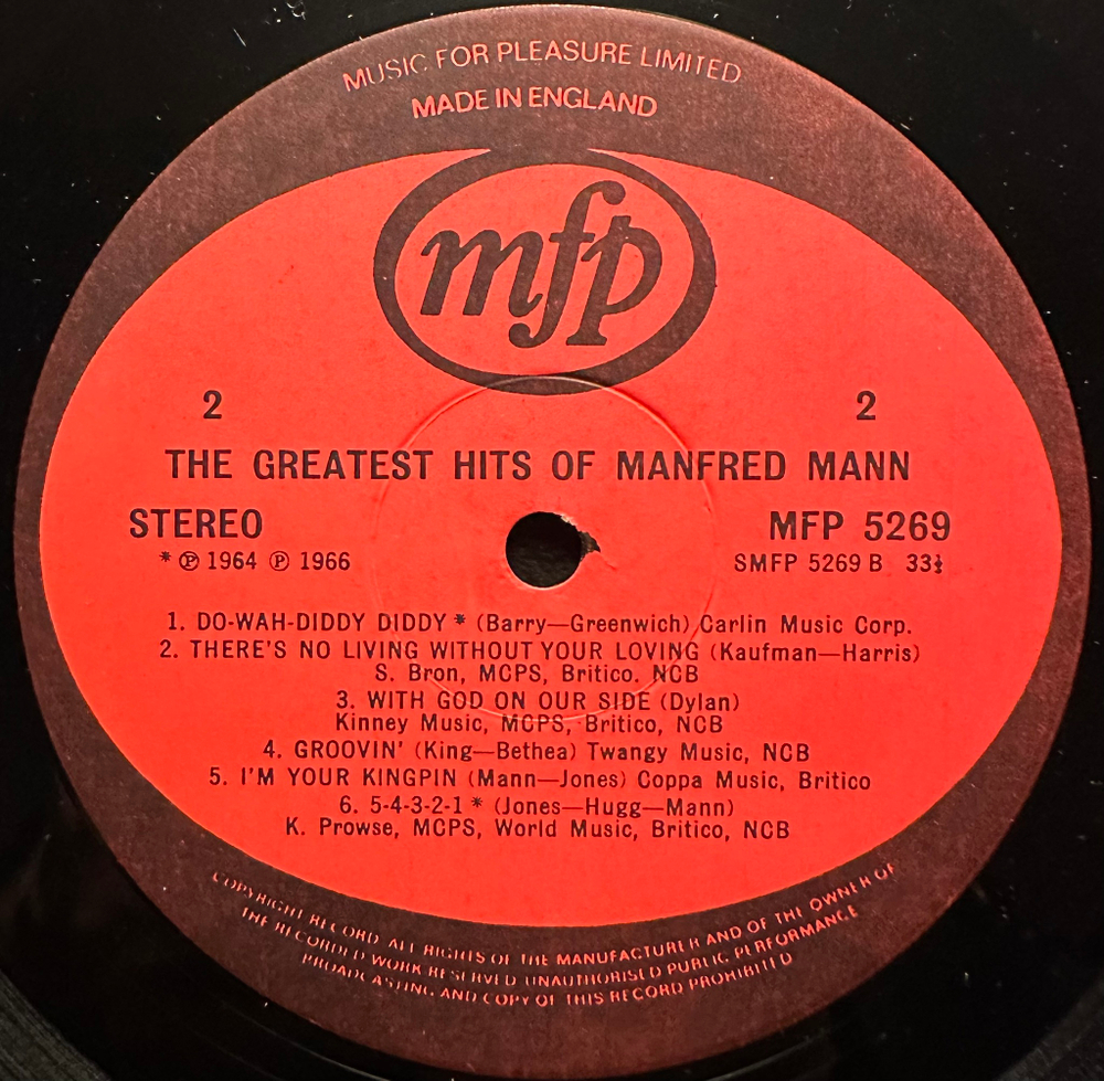 Manfred Mann - The Greatest (Англия 1972г.)
