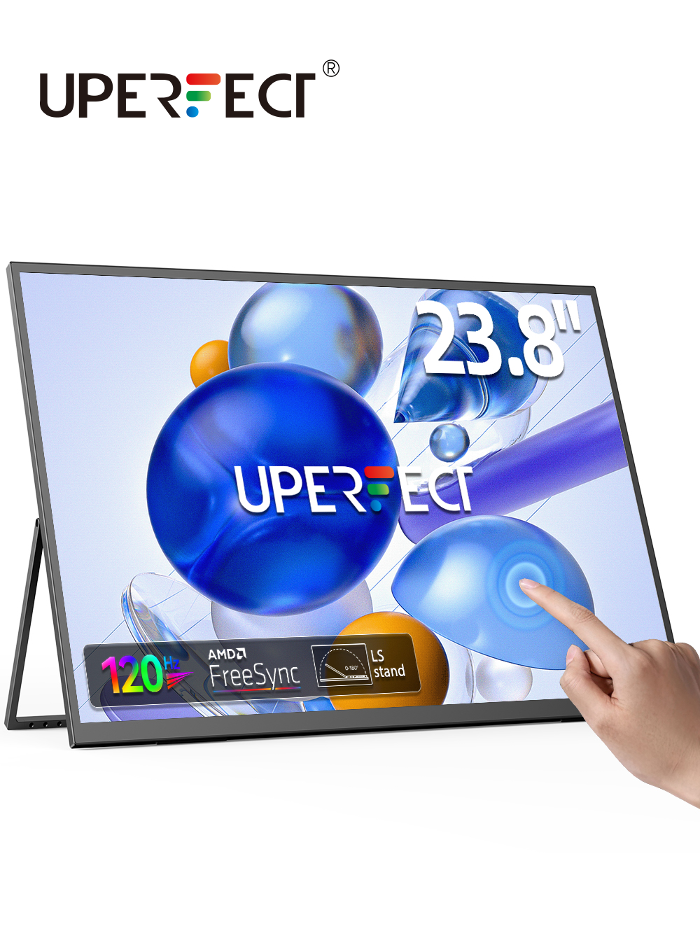 23.8" Портативный сенсорный монитор Umax22 Pro Touch UPERFECT FHD 1920x1080, 120 Гц, IPS