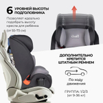 Автокресло детское HD-02 ISOFIX Серый/черный (Grey/black)