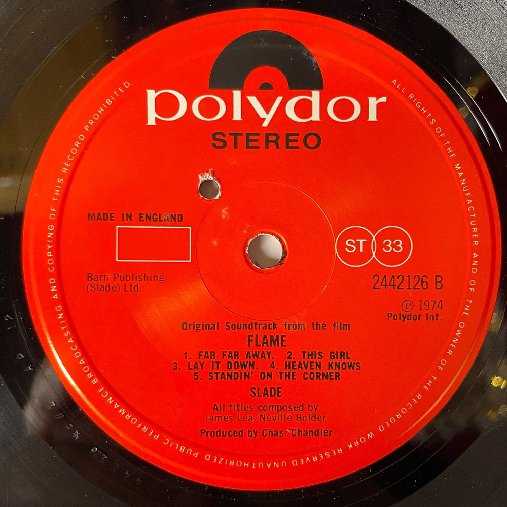 Винтажная виниловая пластинка LP Slade, Slade In Flame (UK 1974)