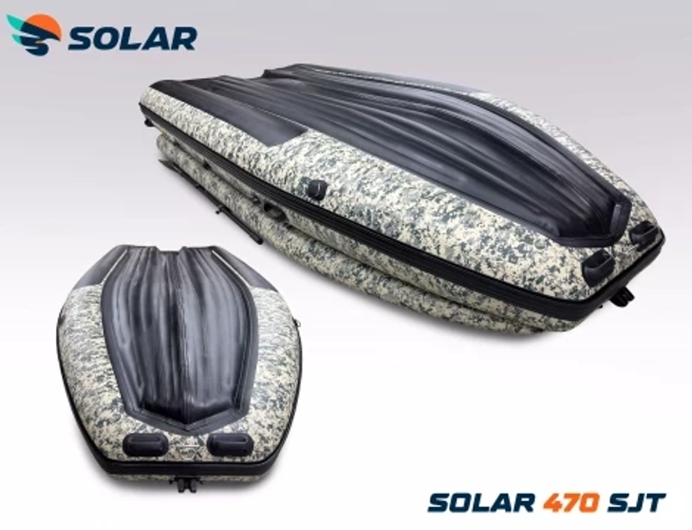 Лодка надувная моторная solar-470 super jet tunnel с фальшбортом