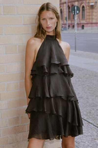 КОРОТКОЕ ПЛАТЬЕ С ВОЛАНАМИ — ZARA