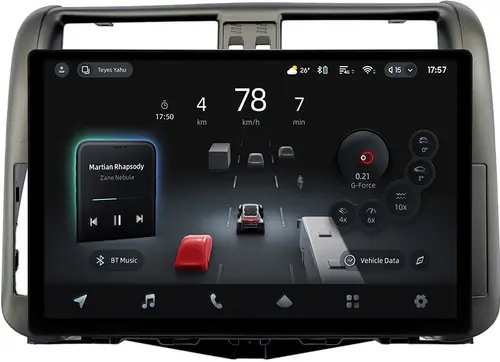 Магнитола для Toyota Land Cruiser Prado 150 2009-2013 (рамка графит) - Teyes CC4-PRO монитор 13" 2K QLED на Android 13, Быстрейшая, Snapdragon 778G, ИИ, CarPlay, DSP, 4G SIM-слот