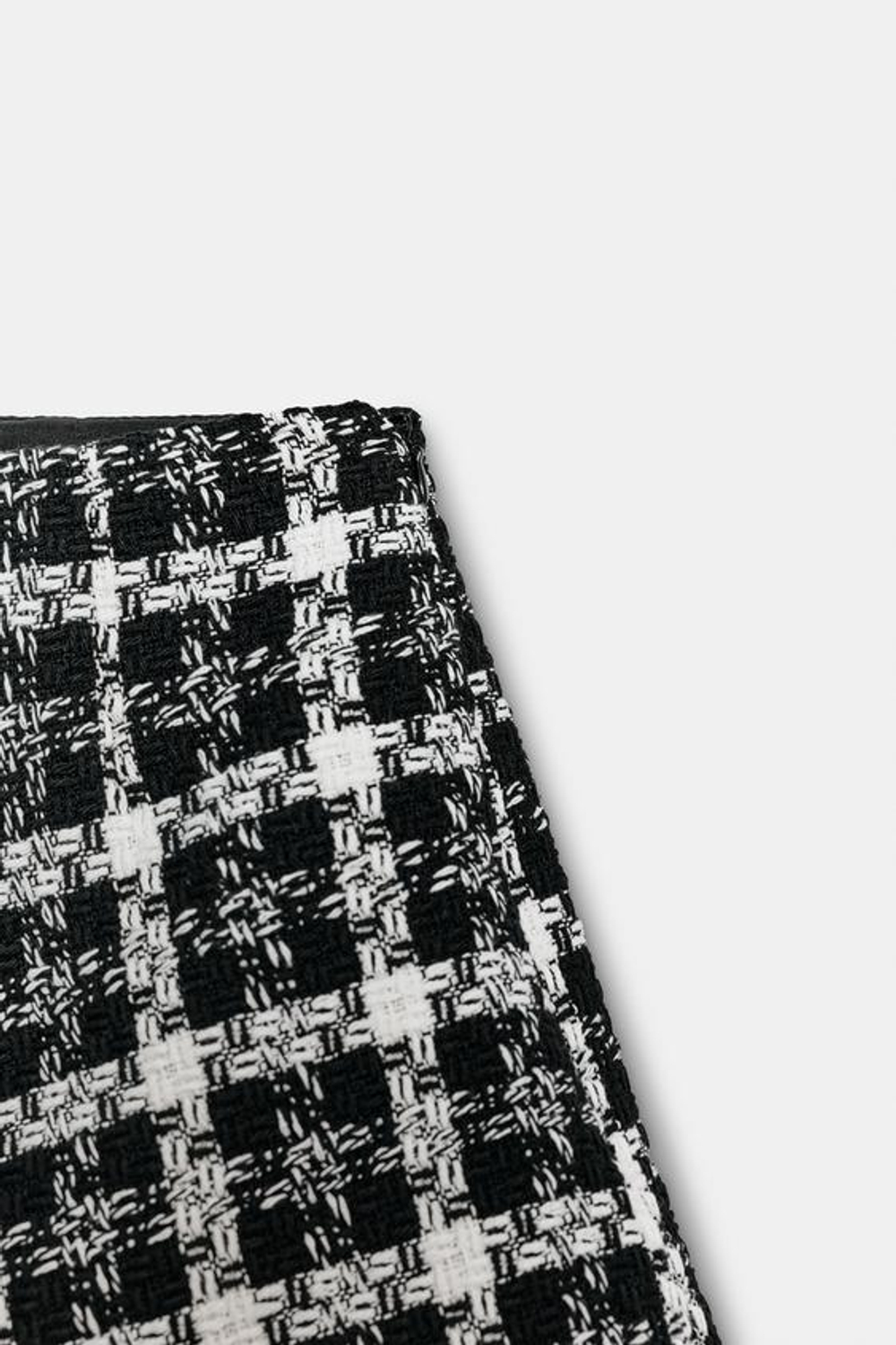ZARA ФАКТУРНЫЕ ШОРТЫ С ВЫСОКОЙ ПОСАДКОЙ, ЧЕРНЫЙ/БЕЛЫЙ