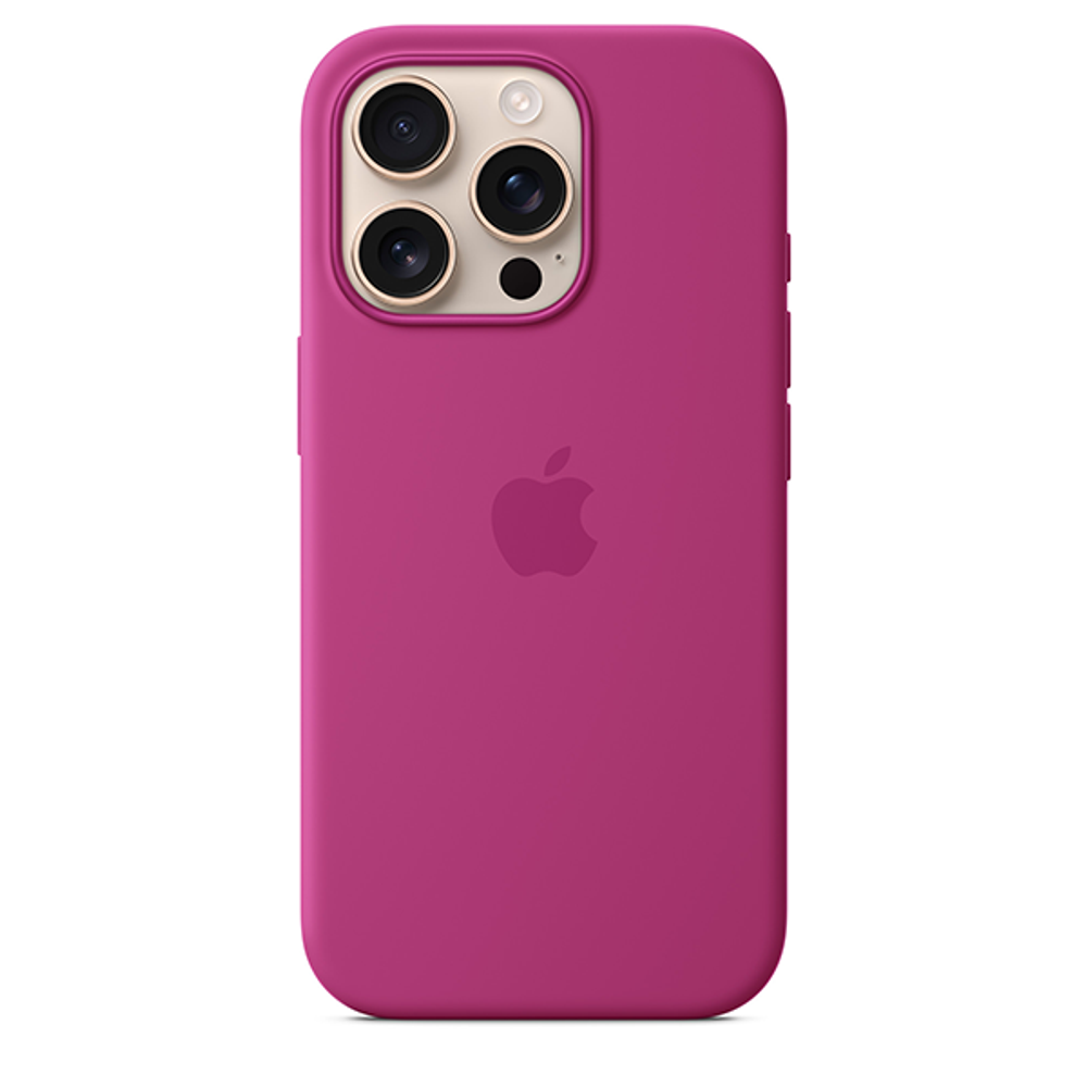 Силиконовый чехол Apple для iPhone 16 Pro Max Silicone Case with MagSafe - Fuchsia (Розовый)