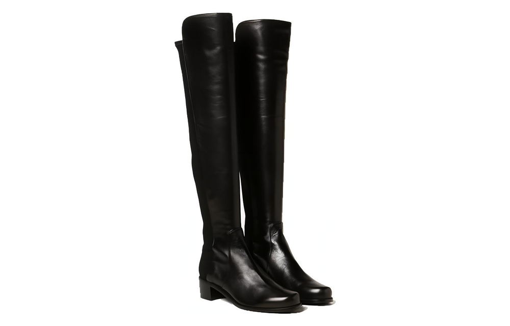 Stuart Weitzman/SW Leather Knee high Boots Women"s Black