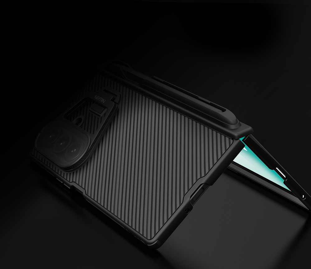 Чехол от Nillkin на Samsung Galaxy Fold 7, серия CamShield Prop Case (версия с прозрачной крышкой объектива и встроенным стилусом)