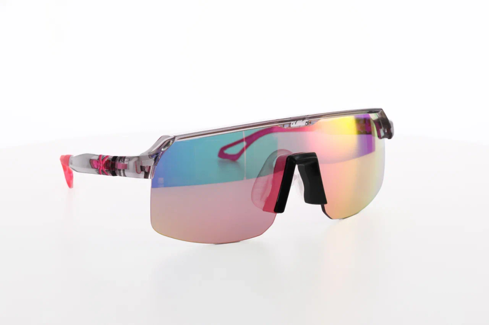 Спортивные очки с диоптриями HILX Inferno Shiny Crystal Light Grey / Pink Lens