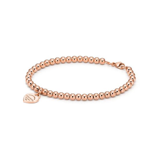 Браслет Tiffany & Co. Heart Tag Bead в розовом золоте