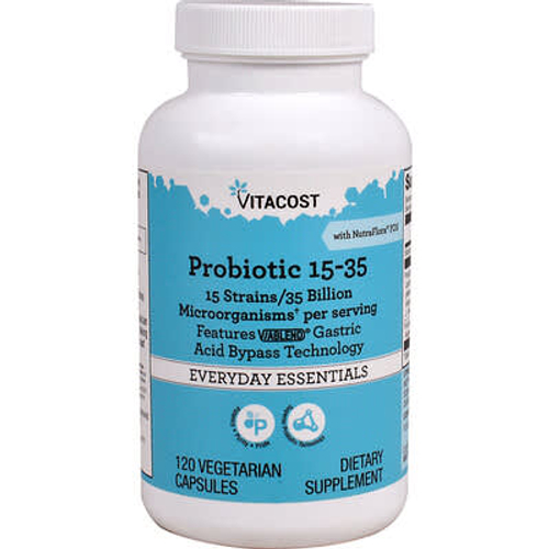 Vitacost, пробиотик 15-35 NutraFlora® FOS, 120 вегетарианских капсул