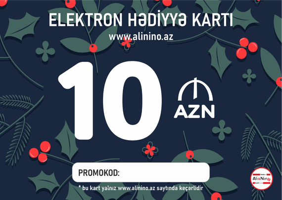 Elektron hədiyyə kartı Yeni İl 10 AZN