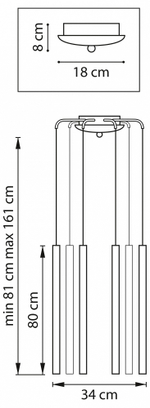 Подвесная люстра Lightstar Tubo L8T747447