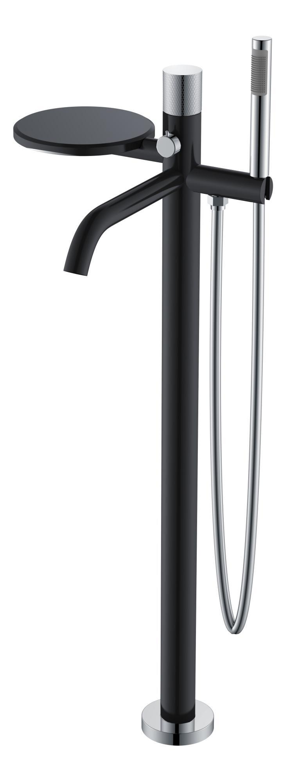 Смеситель напольный Boheme STICK BLACK 129-BCR.2 TOUCH CHROME
