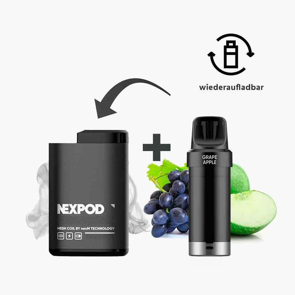 nexPOD Prefilled Pod Kit 5000 - Grape Apple (5% nic)