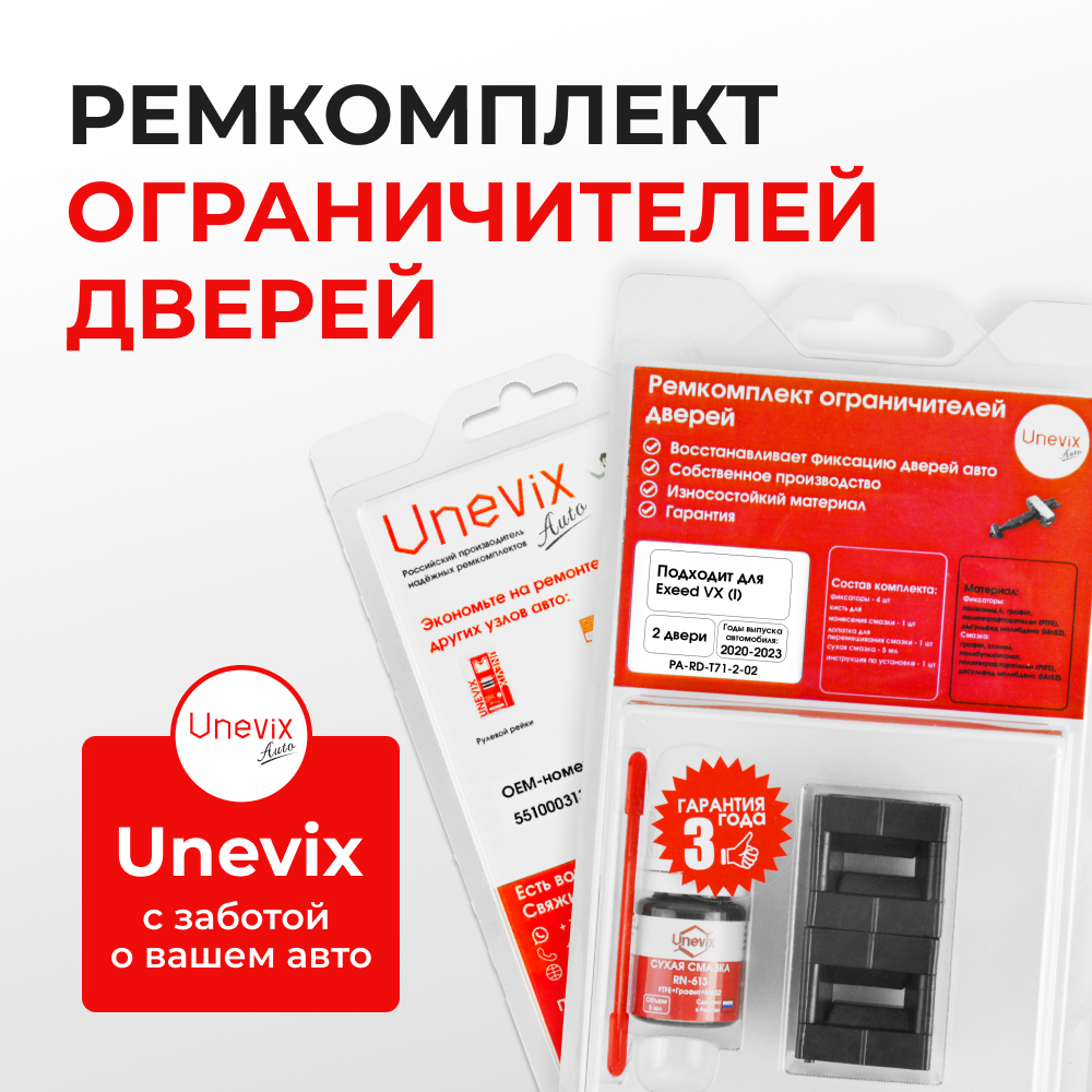Ремкомплект ограничителей дверей Exeed VX(I) M36 (2 двери, тип 71) 2020-2024