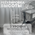 Кроватка детская трансформер BubaGo Somela арт.BG 180-1 цвет Серый