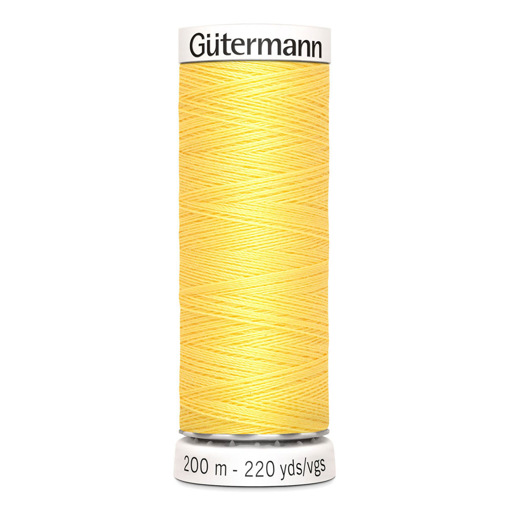 01 Нить Sew-All 100/200 м для всех материалов, 100% полиэстер Gutermann 748277 (852 желтый)