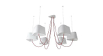 DesignHeure Lu6mnb — Потолочный светильник Lustre 6 abat-jour Moyen Nuage