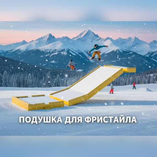 Проект для РОО "Спортивная Федерация фристайла Томской области", страховочно-надувной наклонный тренажёр или мягкая подушка для фристайла
