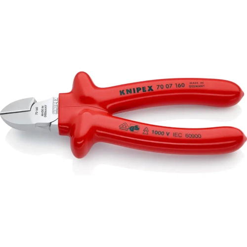 Кусачки боковые хромированные 160 мм Knipex 70 07 160