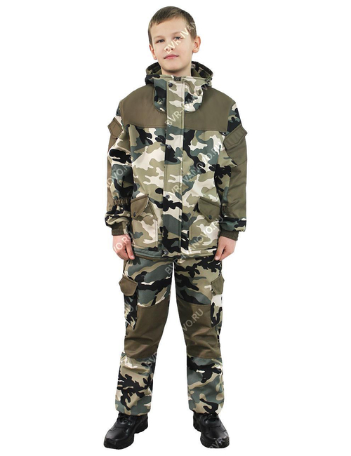 Костюм детский ГОРКА-Demi (Polarfleece рип-стоп, Зелёный КМФ)