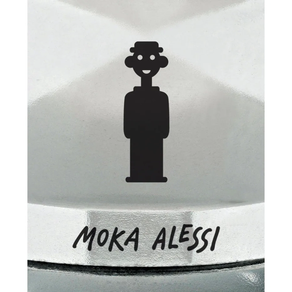 Alessi Алюминиевая Турка кофеварка высокого давления Moka Alessi на 6 чашек. AAM33/6