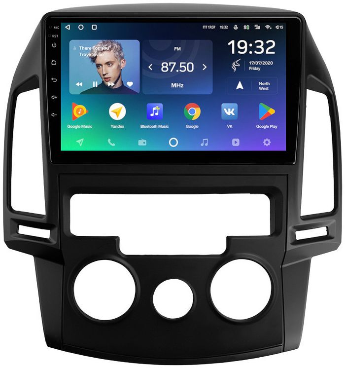 Магнитола для Hyundai i30 2007-2012 (кондиционер) - Teyes CC2 PLUS монитор 9" QLED, Android 10, Быстрая, SIM-слот