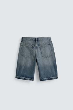 ZARA ДЖИНСОВЫЕ ШОРТЫ RELAXED FIT, СИНИЙ