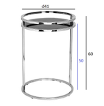 Стол журнальный Garda Decor мраморное стекло, золото d41*60 см