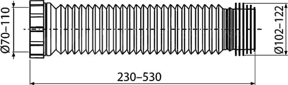 Переход гофр. унитаз Alcaplast A-97SN (230-530мм)