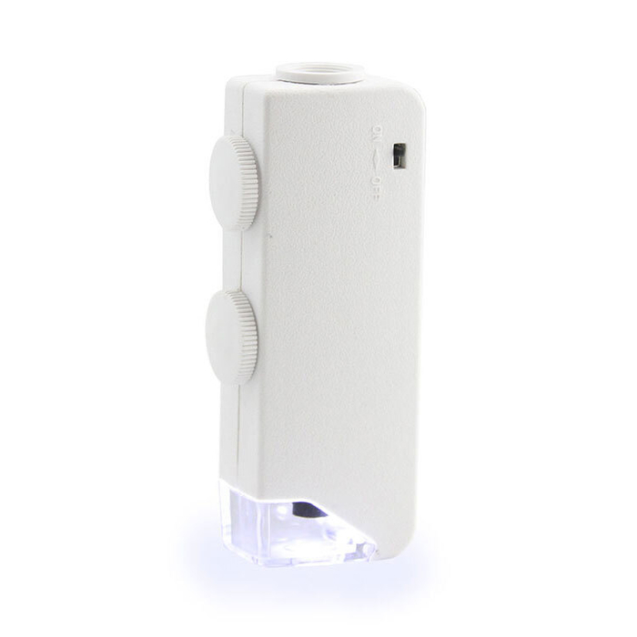 Мини-микроскоп 160x-200x, LED подсветка, футляр