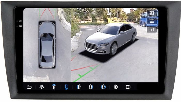 Магнитола для Volkswagen Golf 6 2008-2013 - FarCar BX3242M-360 монитор 9.5" 2K QLED на Android 13, Быстрая, CarPlay, 4G SIM-слот, 4 камеры в комплекте