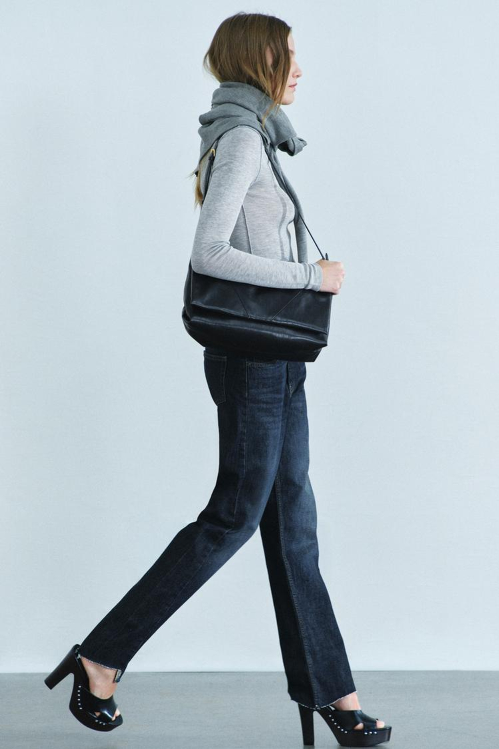 ZARA ДЖИНСЫ ZW COLLECTION THE SPLIT SEAM STRAIGHT С НИЗКОЙ ПОСАДКОЙ, СИНИЙ