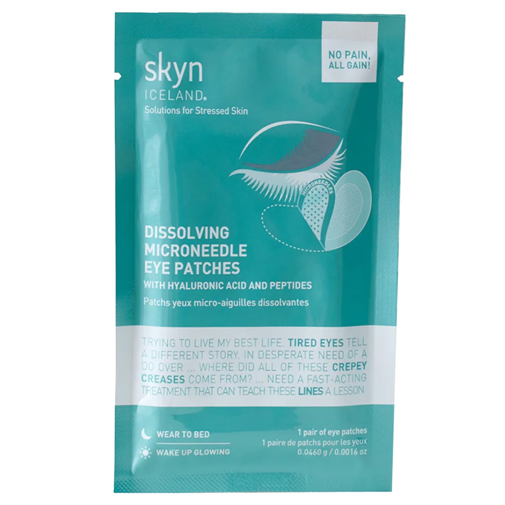 Skyn Iceland, растворимые патчи для глаз с микроиглами, 1 пара