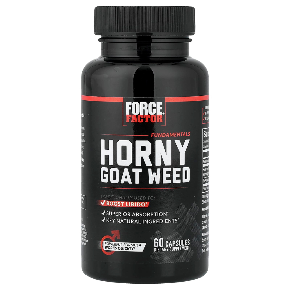 Force Factor, Fundamentals, Horny Goat Weed, 60 капсул