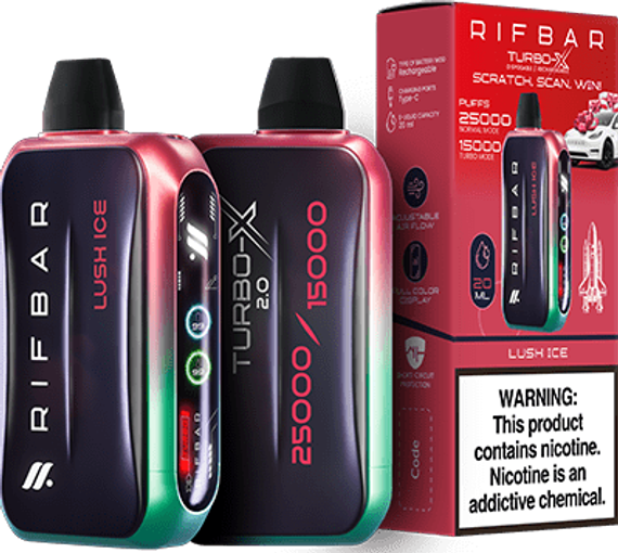 RIFBAR TURBO X 25000 - Lush Ice (5% nic)