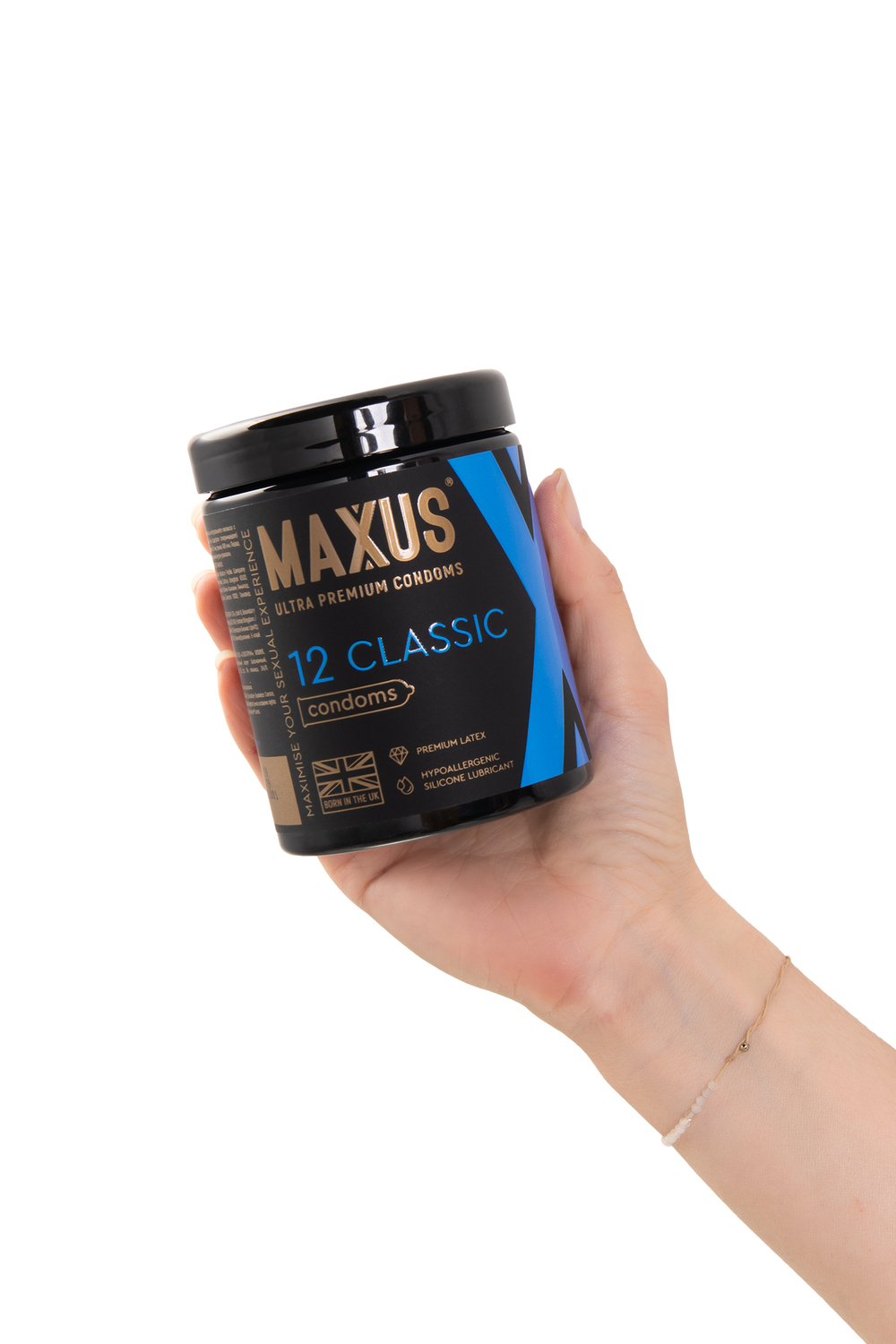 Классические презервативы MAXUS с железным кейсом, 12 шт